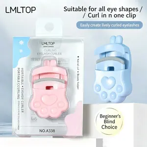 LMLTOP Cute Cat Paw Eyelash Curler Portable Mini Lash Curler for Beginners No Pinch Curling Tool Natural Long Lasting Curl for Daily Makeup NO A338