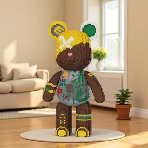 2950pcs Bear 3D Puzzle Building Blocks Creative Decoration Gift for Birthday Halloween Valentine Christmas Eve Party Decorations