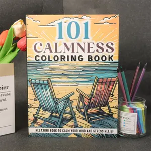 101 Calmness Stress Relief Coloring Book, Clean Patterns for Adults & Kids, Humorous & Funny Designs, Relaxation Activity, Perfect Birthday Gift