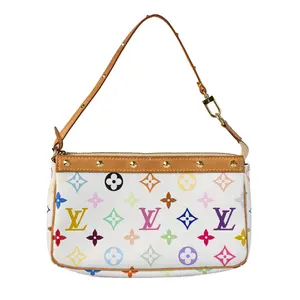 Pre-owned Louis Vuitton Canvas Shoulder Bags LV White Multicolor Monogram Pochette Accessories Shoulder Bag L26011830