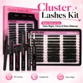 Lash Clusters 60/80/100P Invisible Band DIY Lashes - Individual Clusters or Full Kit to Customize! -Wet Look Waterproof Eyelash Extension Wispy Manga Lashes lash look Medusa Lash lash TikTok Shop