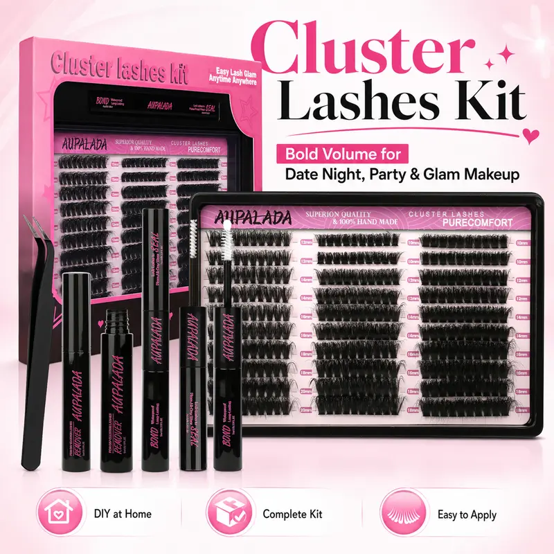 Lash Clusters 60/80/100P Invisible Band DIY Lashes - Individual Clusters or Full Kit to Customize! -Wet Look Waterproof Eyelash Extension Wispy Manga  Lashes  lash look Medusa Lash  lash TikTok Shop