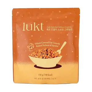 LUKT Korean Roasted Soybean Powder Mochi Bites Granola Balls 150g - Instant Healthy Snack, Korean Rice Cake Flavor, Soy Powder Crispy Clusters