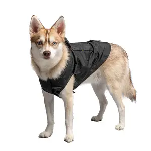 U.S. ARMY Black Packable Dog Raincoat (Official licensed US Army)