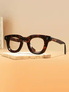 Fytoo Vintage Tortoiseshell Design, Classic Round Frame, Premium Acetate Material, Comfortable Fit, Unisex, Detachable Lenses, Ft23101-C2