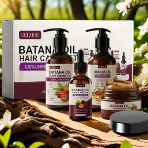 Batana Oil Hair Care Set, 4pcs/set Shampoo & Conditioner & Hair Serum & Hair Mask, Deep Moisturizing Hair Care Product, Hydrating Hair Care Product for Women & Men