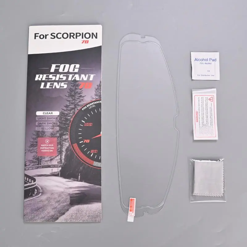 Visor Anti Fog Sticker for Scorpion R1 Air Exo 520/391/1400 Carbon Motorcycle Helmet Accessories Fit for KDF-16-1 Anti-Scratch