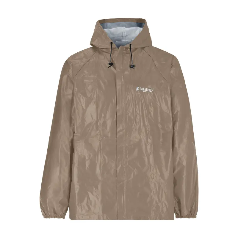 Frogg Toggs® Men's Ultra-Lite 8.8 oz Windproof Waterproof Rain Jacket, Elastic Fabric, Zipper-Equipped Menswear Outerwear Top, Wind
