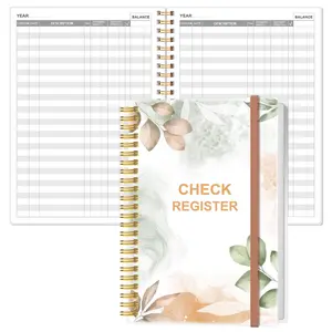 Check Registers for Personal Checkbook - A5 Checkbook Register for Personal Checkbook, Expense  Book for Personal and Small Business, Rose Leaf