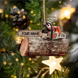 Personalized Arborist Supplies Ornament, Chainsaw Car Hanging Ornaments, Custom Name Arborist, Chainsaw Car Hanging Ornament, (1, CSO5)