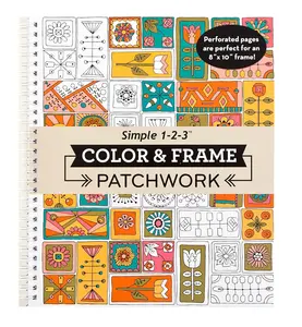 Color & Frame - Patchwork (Adult Coloring Book) Spiral-bound