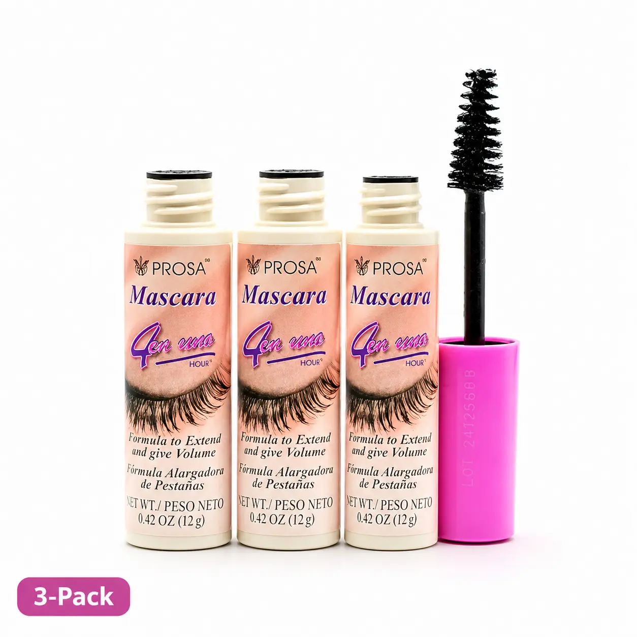 Prosa Mascara Trio | 4 en Uno Waterproof Mexican Mascara 3-Pack