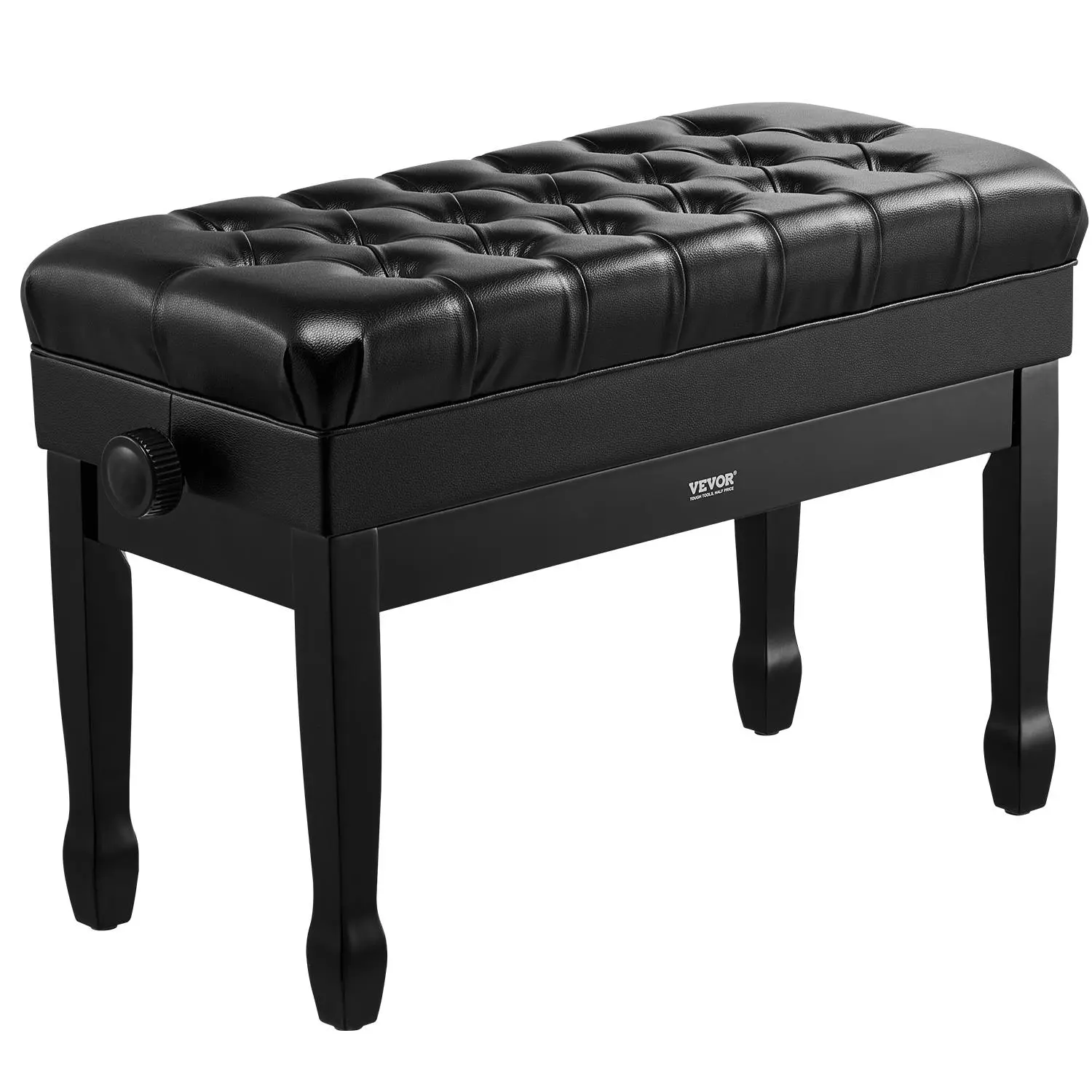 【Summerfinds】VEVOR Piano Bench,  , 29.5" x 14" x 20.3", Duet Keyboard Piano Chair with 20.3"-23.4” Adjustable Height, Padded Cushion, Storage Compartment for Music Books, Wooden Piano Stool Seat, for Vanity, Bedroom