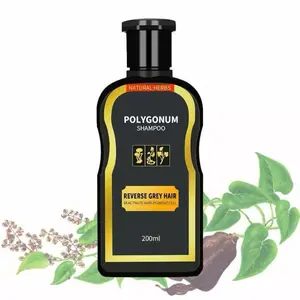 200ml Hair Darkening Shampoo , Shouwu Darkening Shampoo Bar for Gray Hair All nature Organic Blackening Shampoo Polygonum Multiflorum for Grey Hair