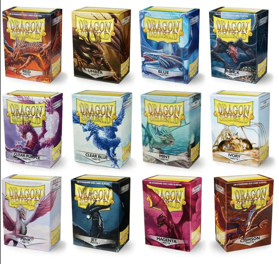 Dragon Shield Matte Sleeves - 100 Pack, Standard Size Matte Pokemon Super card slab Journey chinese pokemon Scarlet Booster Pokmon TCG Magenta journey together