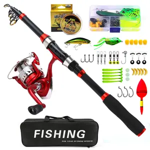 Expandable Telescopic Fishing Rod Spinning Reel Set, Complete Fishing Gear Kit with Lures Hooks Line Storage Bag, Freshwater Saltwater Portable Bass Pole,Fishing Gifts