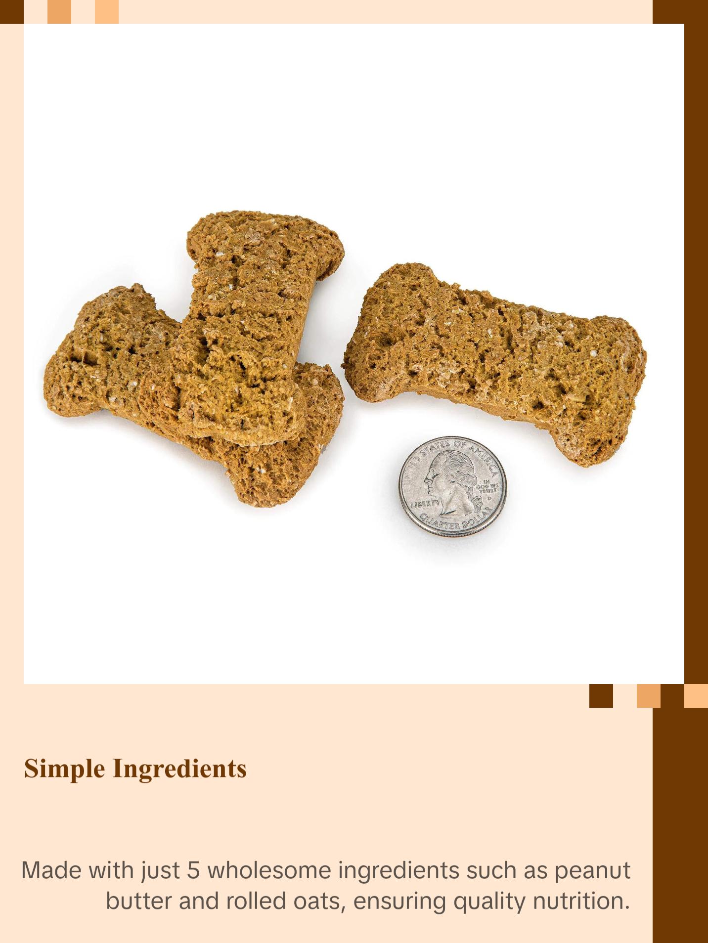 Peanuts Delicious Dog Treats Made in USA All Natural Oven Baked Biscuits