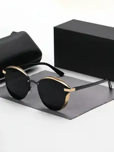 Unisex Vintage Full-Frame Resin Polarized Sports Sunglasses - Tinted Lenses, Ideal for Daily and Outdoor Use