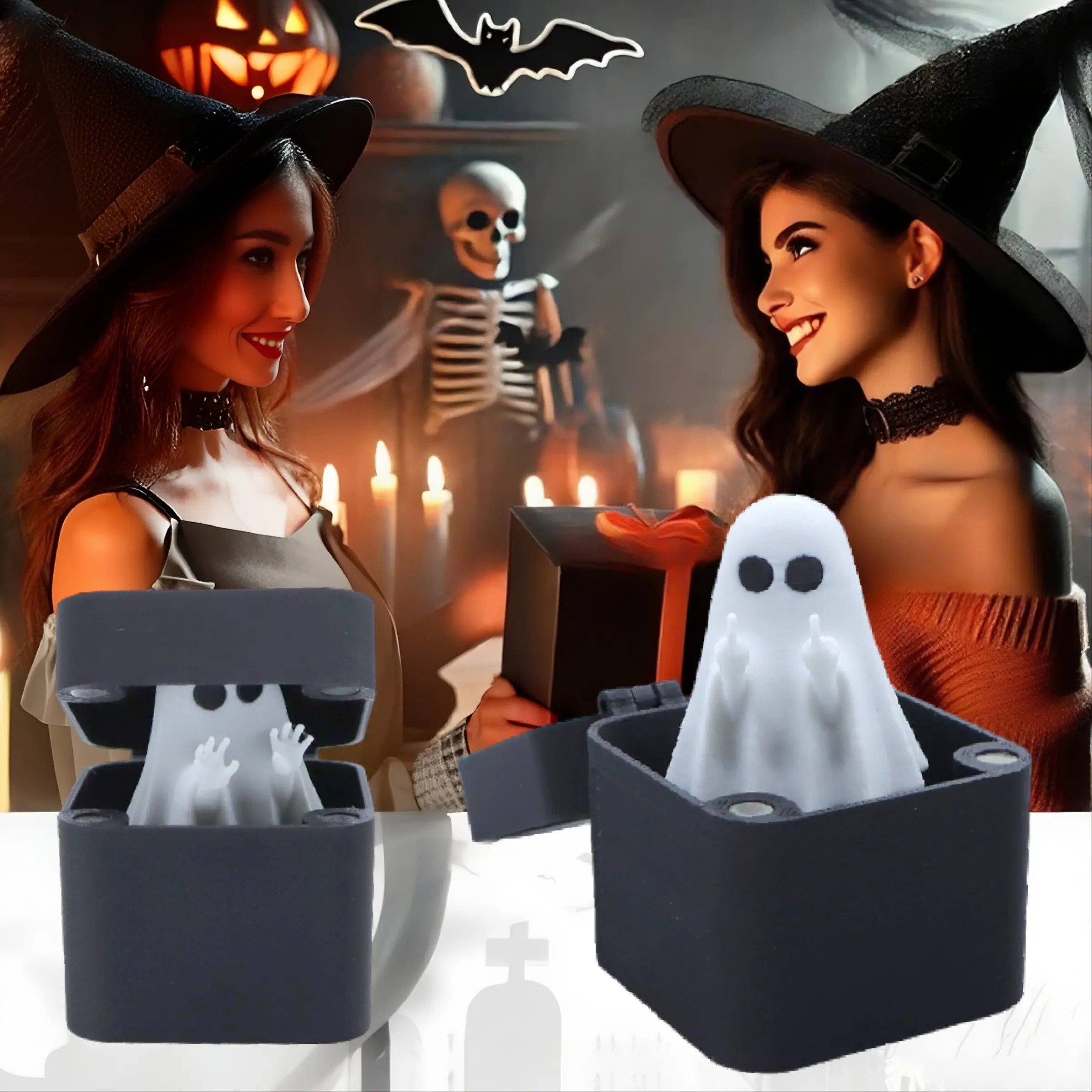 Halloween Prank Ghost Gift Box, Fun Holiday Surprise, Unique Halloween Present, Create Memorable Moments, Add Humor to Your Celebration, Party Favor