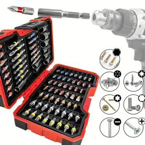 Impact Drill Bit Set with Storage Box, Professional Screwdriver Drill Bit Set, Power Tool Accessories for Home & Office, Screwdriver Bits Set
