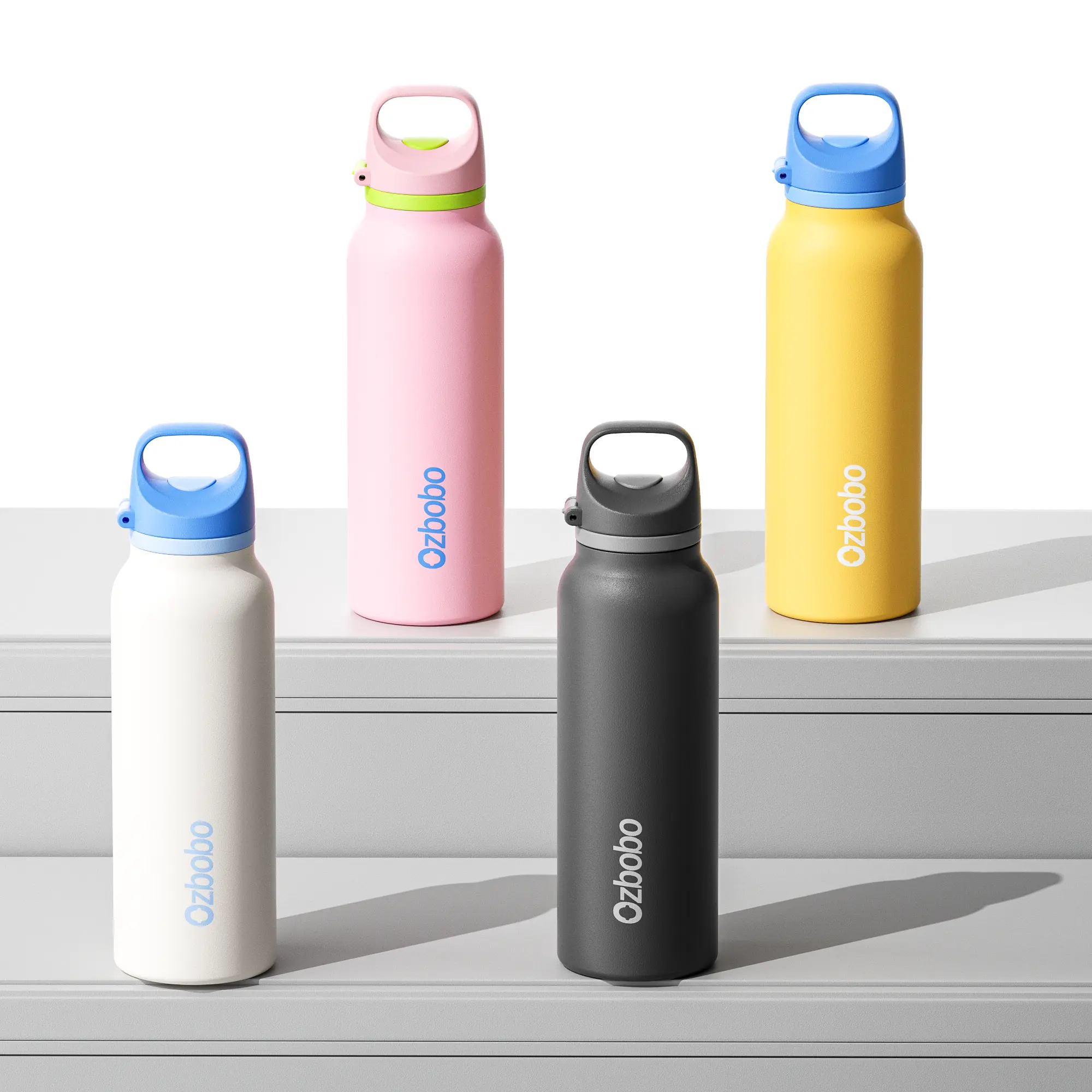 Ozbobo 20oz Elite design water bottle ease of popping open, unique tumbler double walled Vacuum Insulated Bottle for holiday gift, 100% leak-resistant cap, BPA Free, sports bottle