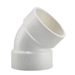 1-1/4" PVC DWV 45° Elbow (HUB x HUB)