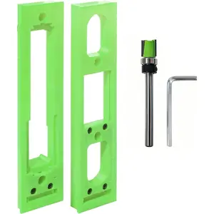 Concealed Door Hinge Installation Kit with Guide Template Jig Dedicated Concealed Hinge Slotting Template Lightweight Reusable Design for 5.3-7.8 inch 1.1 inch Width Door Hinges