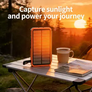 Solar-powered portable chargerReliable power companion for outdoor adventuresWaterproof & foldable, ready for all weatherPractical gift, warm daily companionPressure & drop resistant