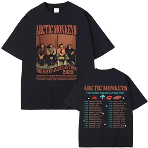 Rock Arctic Monkeys Music Concert Tour T Shirt for Men Women Vintage Hip Hop Punk T-shirt Fashion Oversized 100% Cotton T-shirts