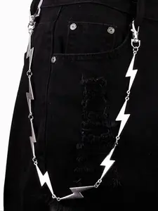 Men's Punk Style Lightning Design Pants Chain, Fashionable Pants Chain for Party, Daily Clothing Decor, Trendy All-match & Exquisite Y2K Accessories for Birthday Gift