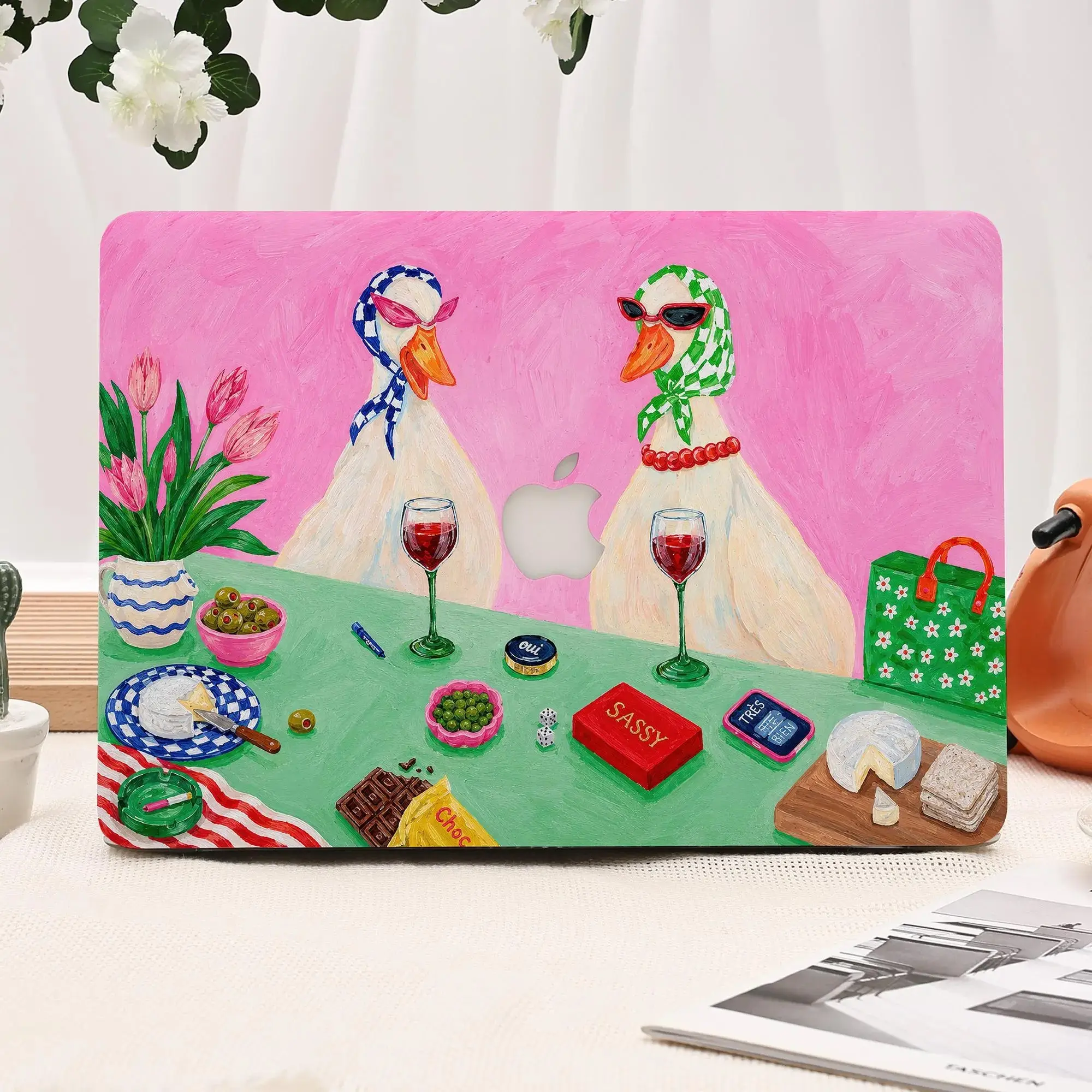 Artistic Duck Party MacBook Case for MacBook Air 15 13, MacBook Pro 16 14 13 Inch,  MacBook Protective Case Cover