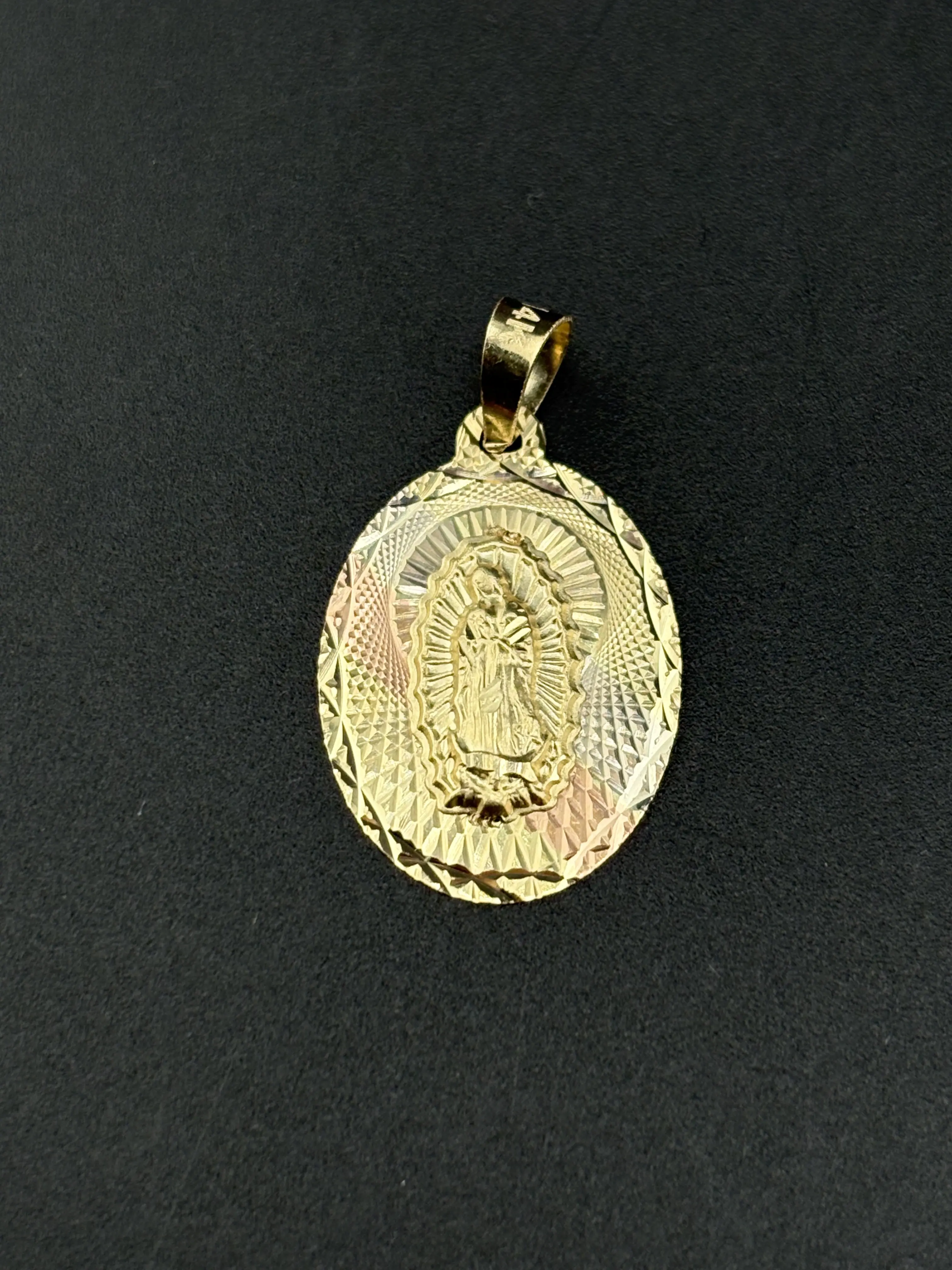 14K Gold Pendant - Virgin Mary