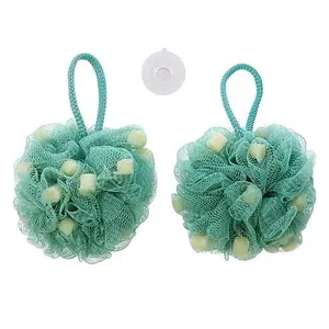 Joy Mangano Joy CleanBoss 2-pack Body Wash Loofah Puffs with Soap Beads
