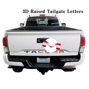 3D tailgate letters emblem Compatible with 2016 2017 2018 2019 2020 2021 2022 2023 TACOMA  3D badges 3m Strong adhesive Back ABS Plastic Car tailgate decoration American Flag