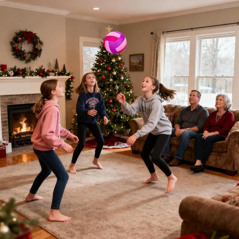 Soft Indoor Volleyballs for Practicing Inside House and Yard, Safe and Silent Volleyball for Girls Boys Kids Youth Beginners Training Birthday Christmas Easter Gifts