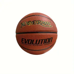 Nugerman Evolution Size 7 PU Leather Basketball, Adult Wear Resistant & Anti-Slip Soft Ball for Indoor & Outdoor Play