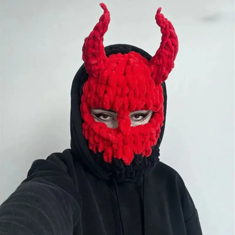 Halloween Knitted Balaclava - Aesthetic Ski Mask
