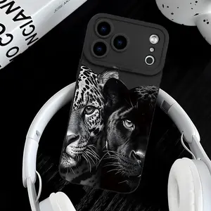Leopard Print & Pattern - Shockproof, Non-slip TPU Full-Coverage Lens Protection Phone Case. Compatible with iPhone 17, 16, 15, 14, 13, 12, 11, XS, X, Samsung, and other series models. Makes an excellent gift for friends or family.