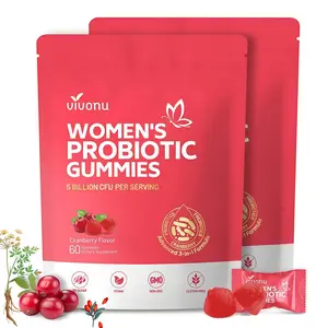 Cranberry Probiotic Gummies | Targeting Body Odor, Women's Health, and Body Balance | Vegan (60 Gummies per Pack) vivonu energy