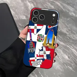 Dominican Pride Transparent Case - Premium Soft TPU Shockproof Phone Case for iPhone 17 Pro Max, Dominican Republic Phone Case, Phone Case, Case--975