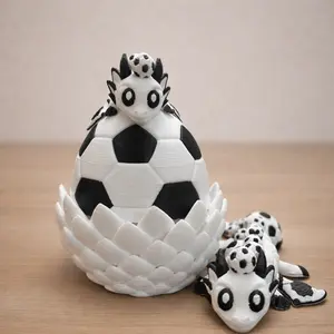 Dragon Egg Soccer Collectible Desk Decor Sports Fantasy Unique Room Decor Gamer Desk Accessories for Boys Kids Teens Men Soccer Fans Home Office Display Birthday Christmas Holiday Gift Idea