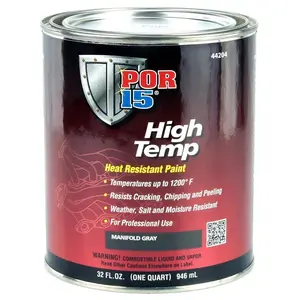 POR-15 High Temperature Heat Resistant Factory Paint, Gray, 1 Qt