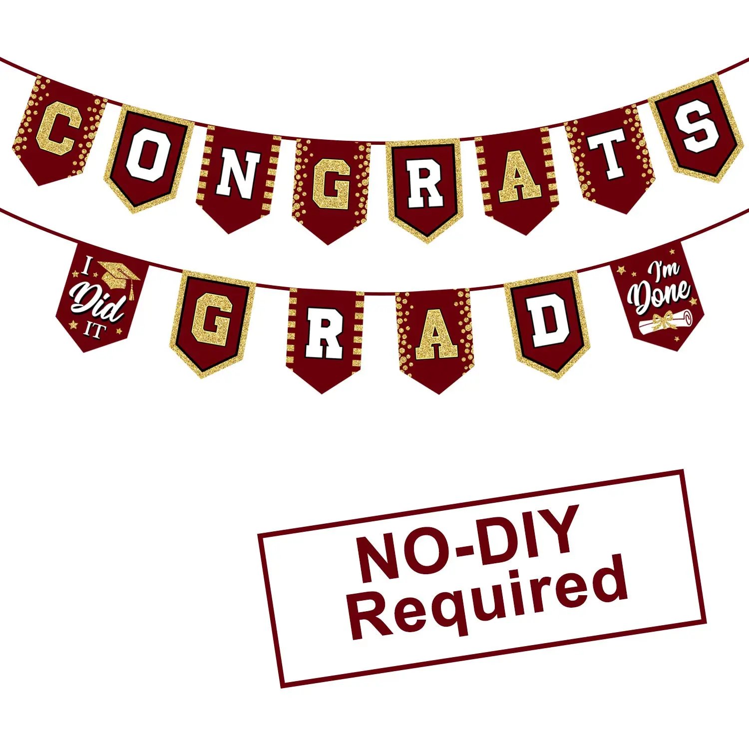 2026 Maroon Graduation Banner – No DIY required; maroon graduation party supplies decorations; grad banner for college and high school parties,back to school,back to school haul