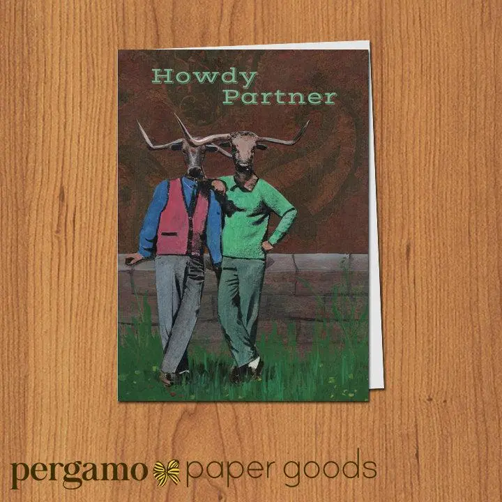 "Howdy Partner" Cow Friend Card