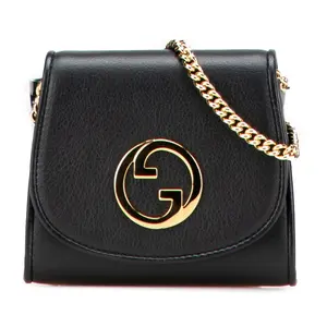 Pre-owned GUCCI Others Small Leather Goods Blondie Interlocking G Leather Chain Shoulder Wallet