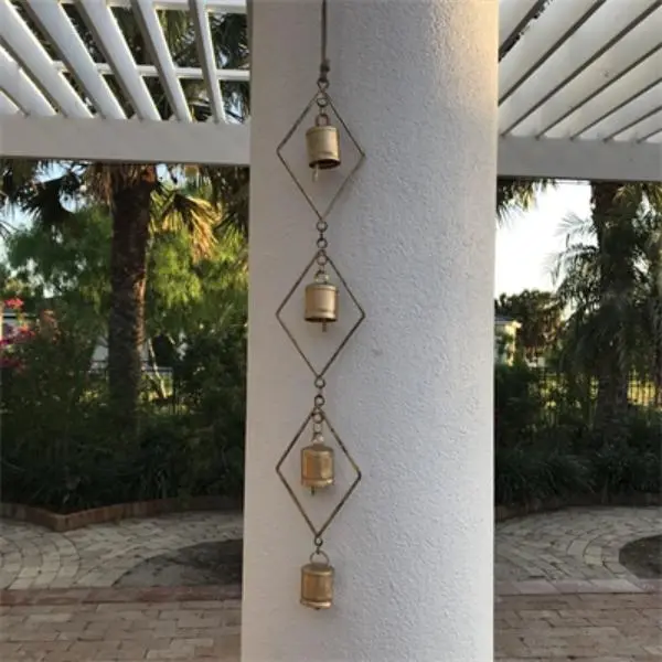 Metrotex Designs 62230 Rain Drop Bell Wind Chime, 4.25 x 30 in, Outdoor Leisure Decor for Personal Use