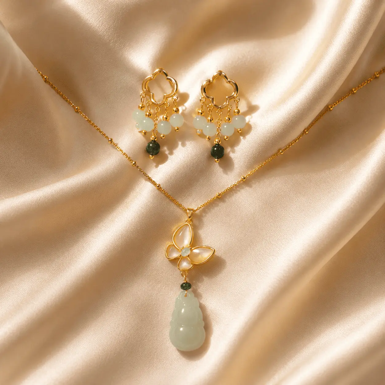 Divine Aurora Multi-Gemstone 925 Silver Jewelry Set