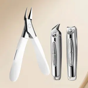 3-Piece Nail Clipper Set, Foot Nail Clippers & Ingrown Toenail Trimmer, Essential Manicure Tools Kit for Precision Grooming