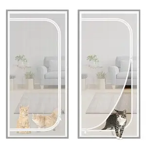 1 piece，U-shaped zipper screen window，Self-adhesive and reusable mosquito nets for windows, anti-mosquito window screens, tulle, in summer washable mesh，Insect Mosquito Nets for Window Screen Mesh Tulle Invisible Black Fiberglass Against Mosquitoes and Fl