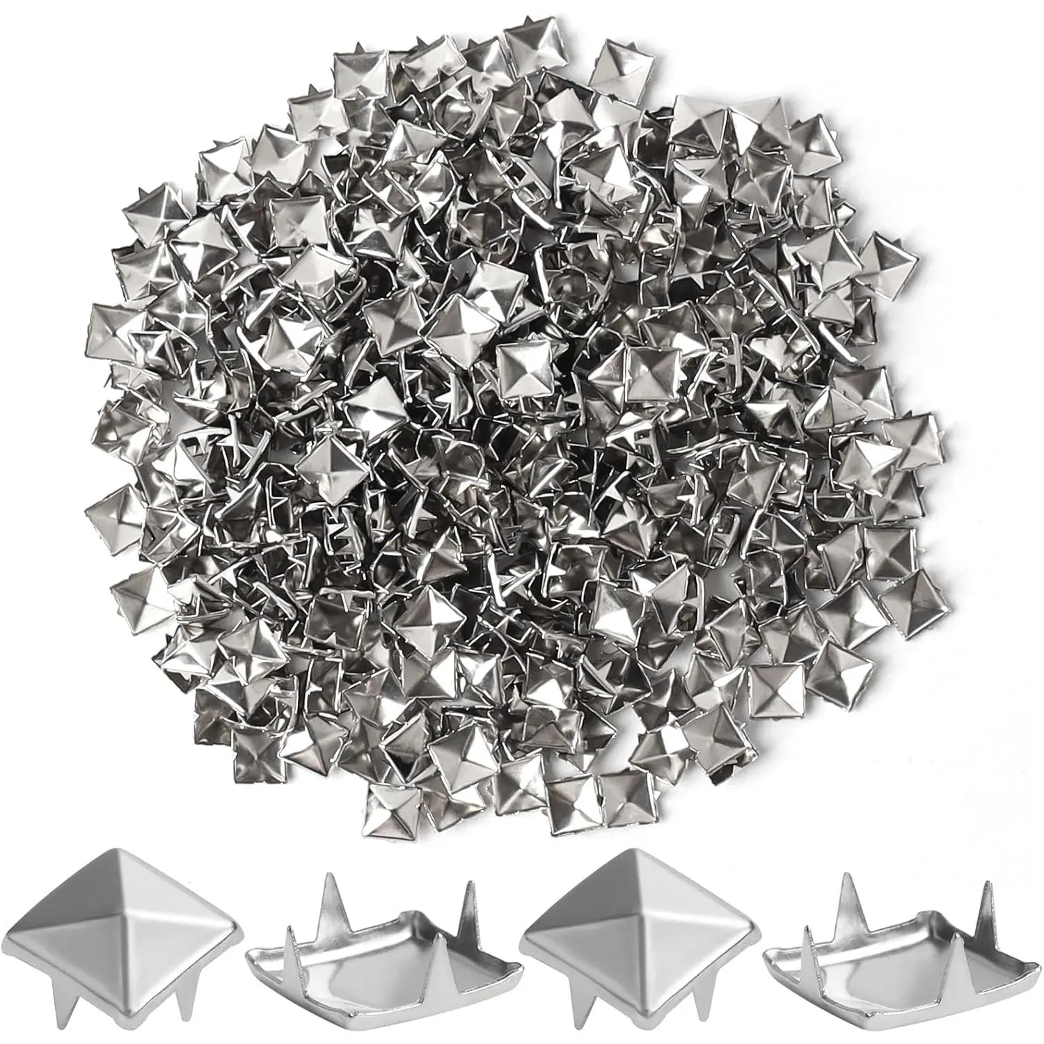 Luqeeg 400 Sets Vierkante Studs, 4 MM-7 MM Doe-Het-Zelf Luqeeg 400 Sets Vierkante Studs, 4 MM-7 MM Doe-Het-Zelf